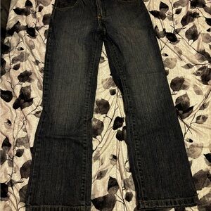 Wrangler Dark Blue Denim Jeans with Red Accent